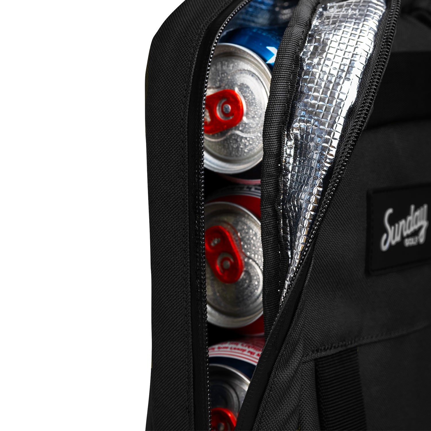 close up of inside of golf cooler bag "big frosty"