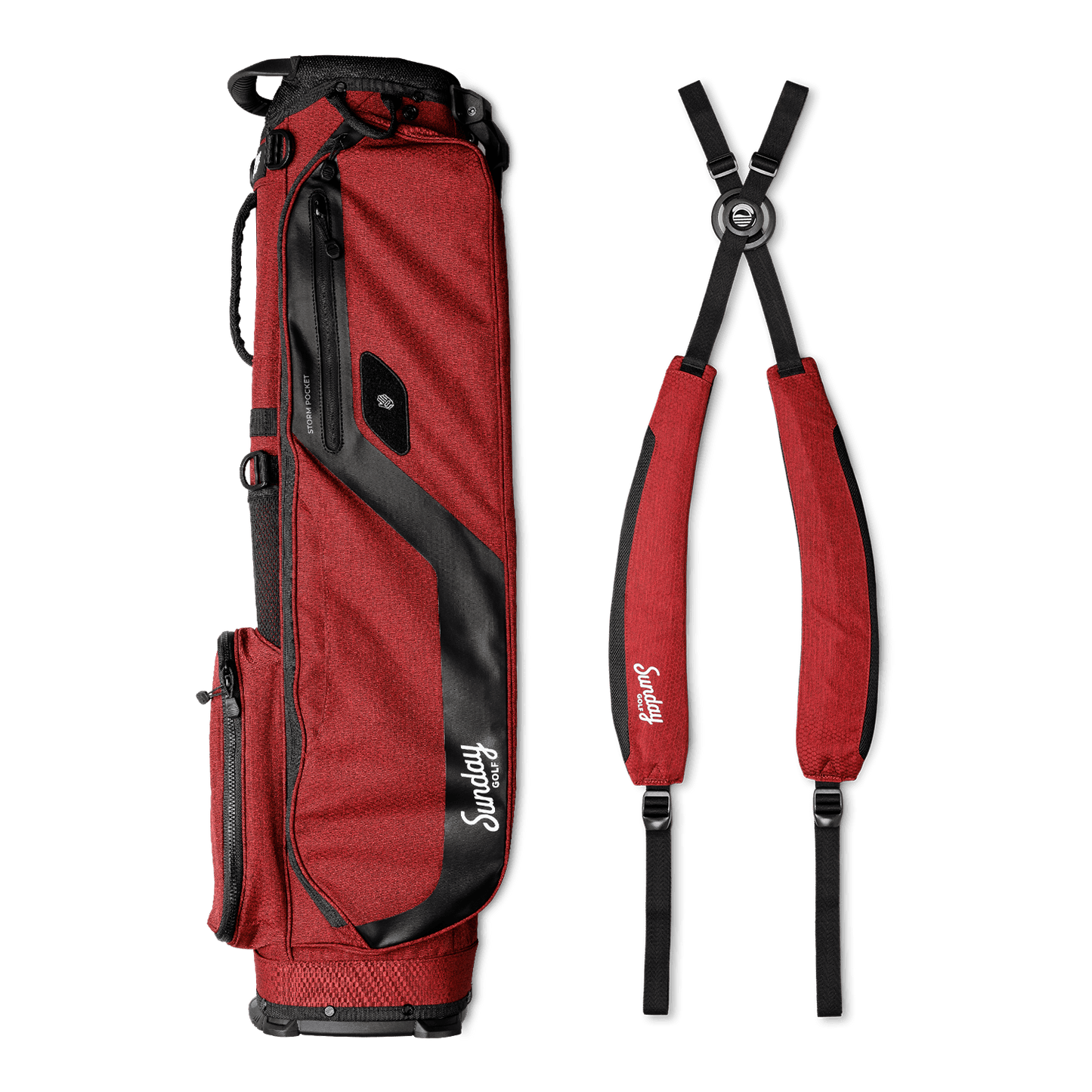 dark red burgundy el camino golf bag with double straps