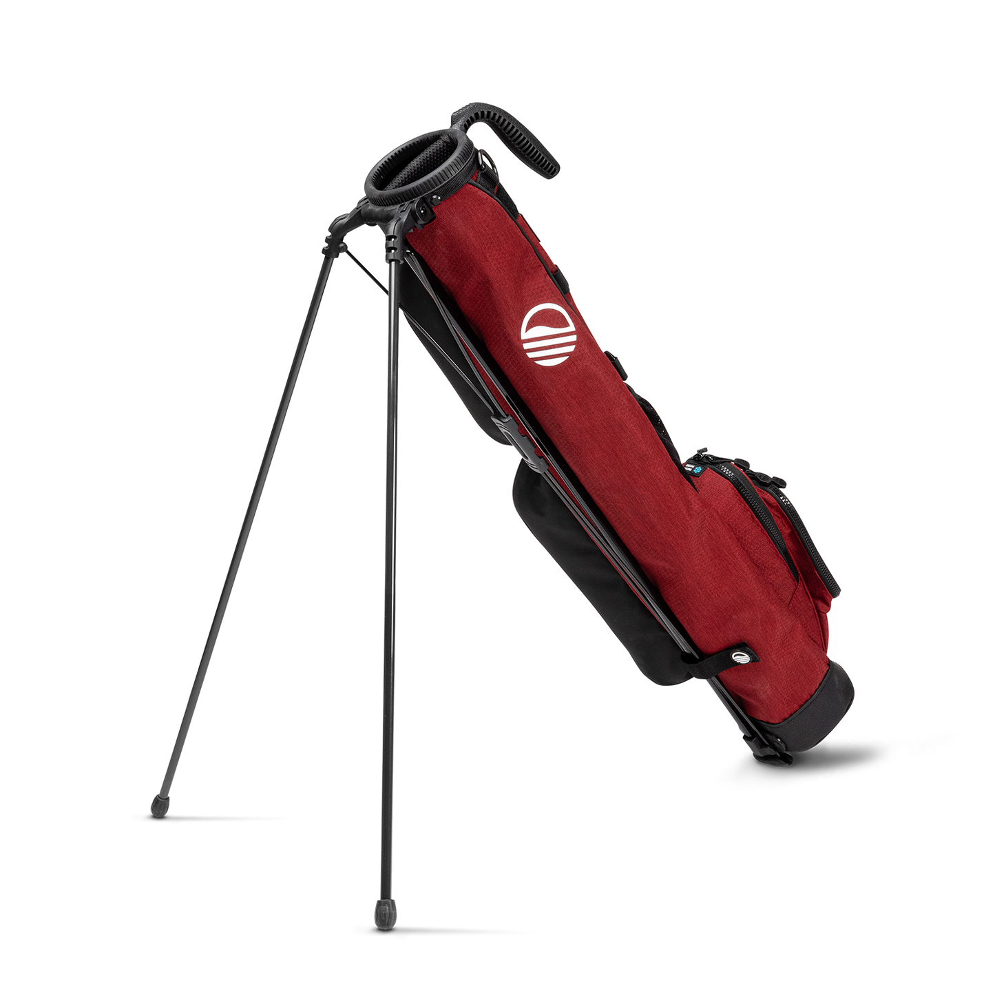 deep red burgundy loma golf bag with leg stands
