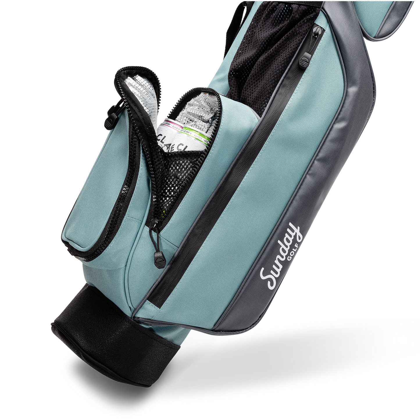 Insulated beverage pouch on Loma Bag by Sunday Golf