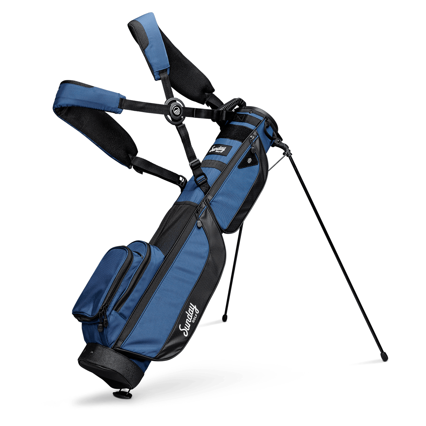 cobalt blue loma xl golf bag by sunday golf