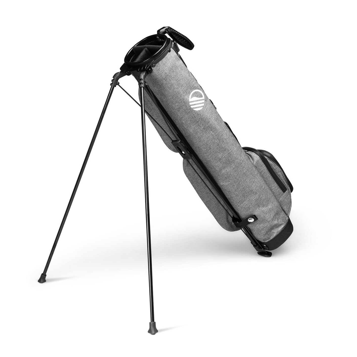 loma xl golf bag in heather gray with leg stands and 3 way club divider