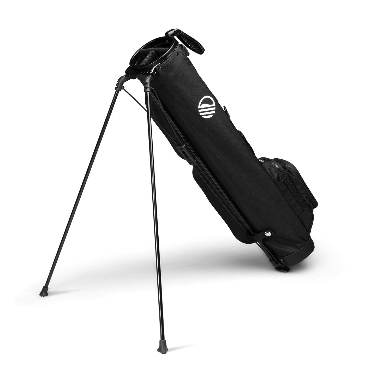loma xl golf bag in matte black with leg stands and 3 way divider