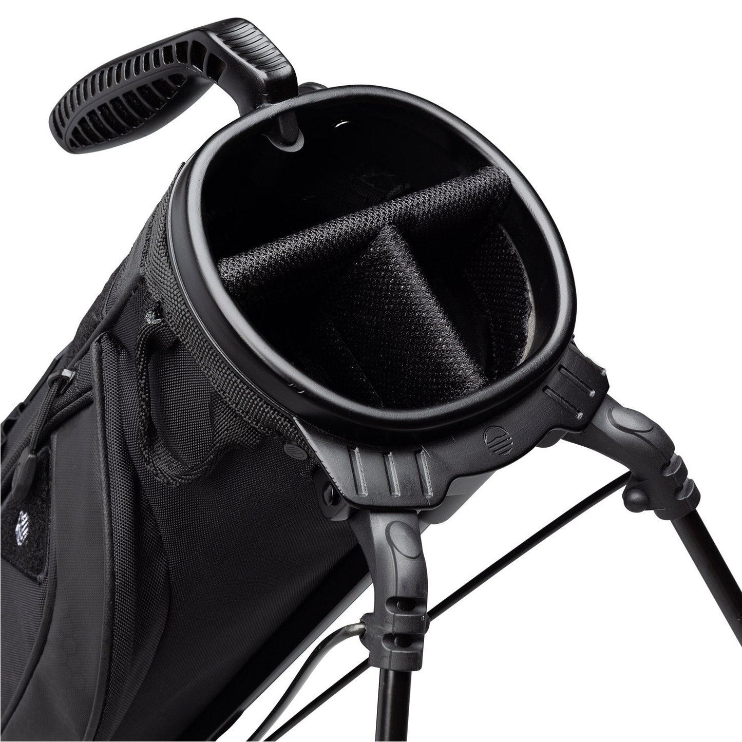 3 way divider on the Matte Black Loma XL bag by Sunday Golf
