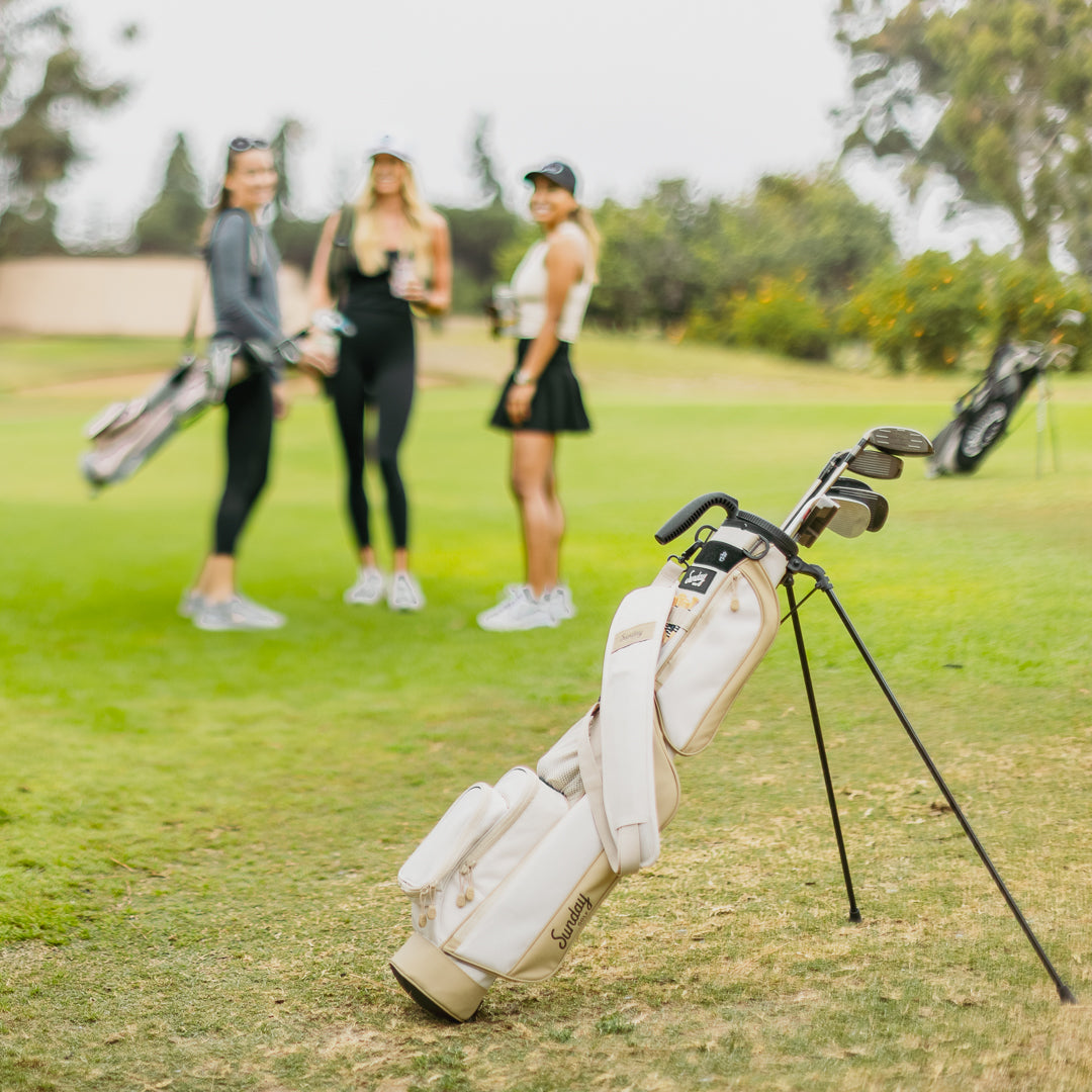 toasted almond loma bag on golf course