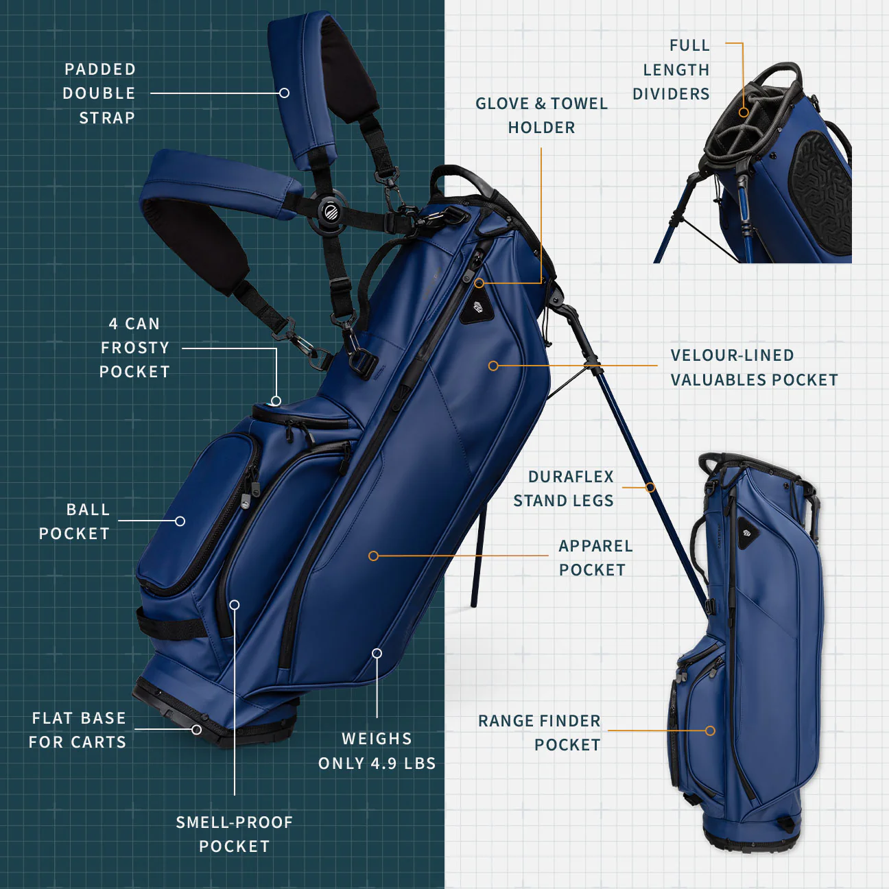 Ryder S-Class | Navy Vegan Leather