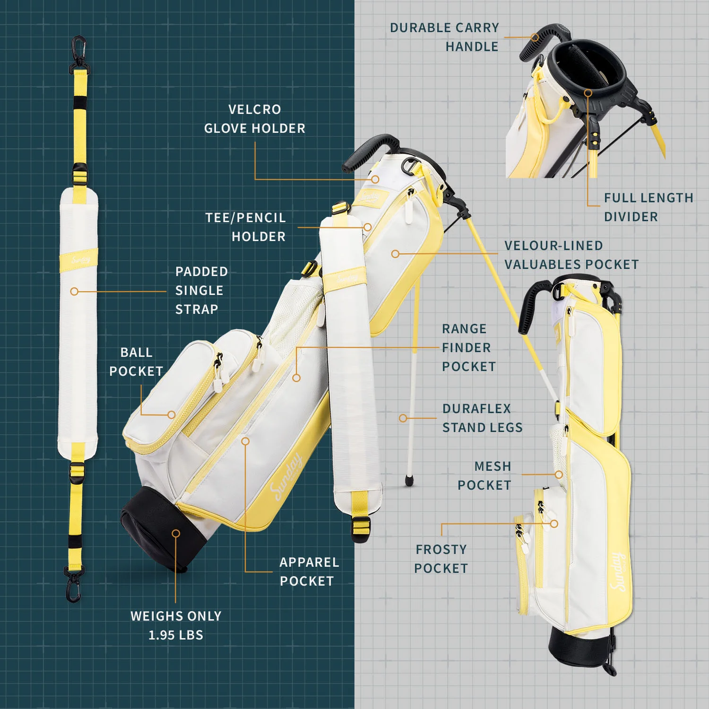 The Loma | Mindy Lemon Par 3 Bag