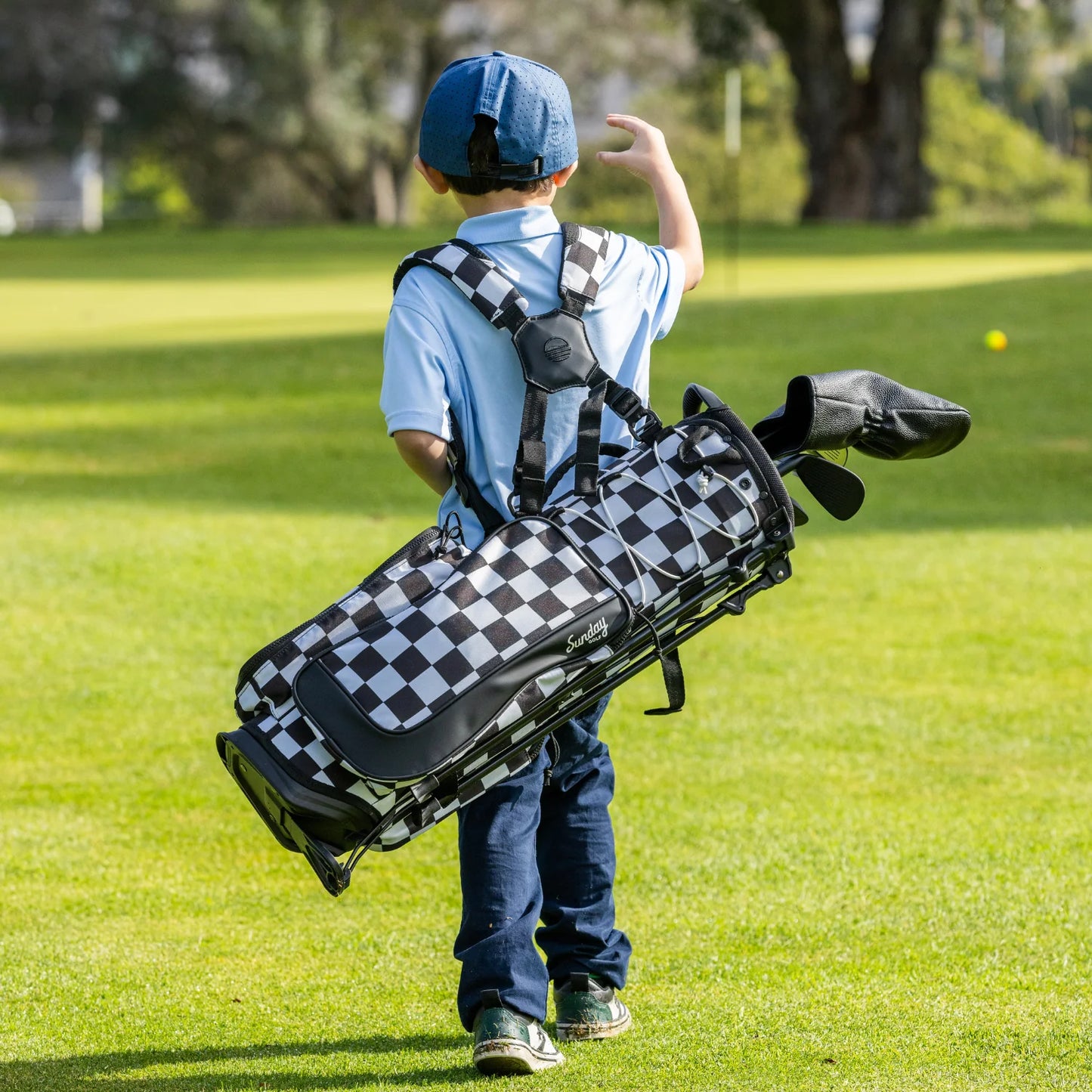 Sac de golf Recess Kids | Damier noir/blanc