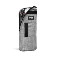 Heather Gray Cooler Bag Front Shot Unzip with Cans