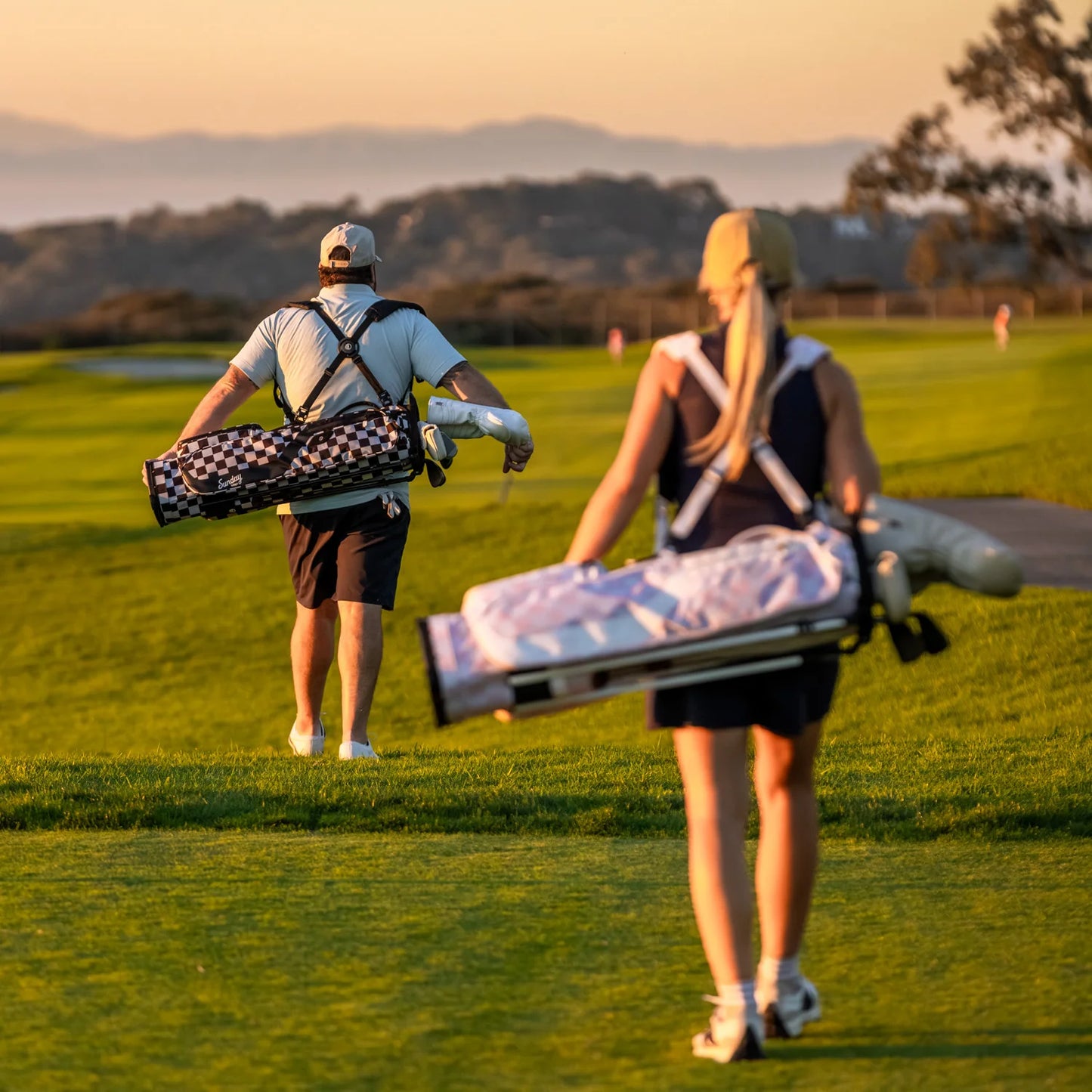 El Camino | Black/White Checker Mid Size Stand Bag