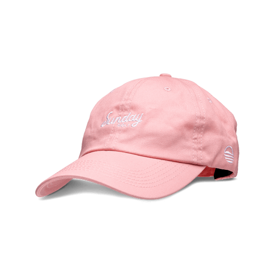 coral pink golf dad hat 