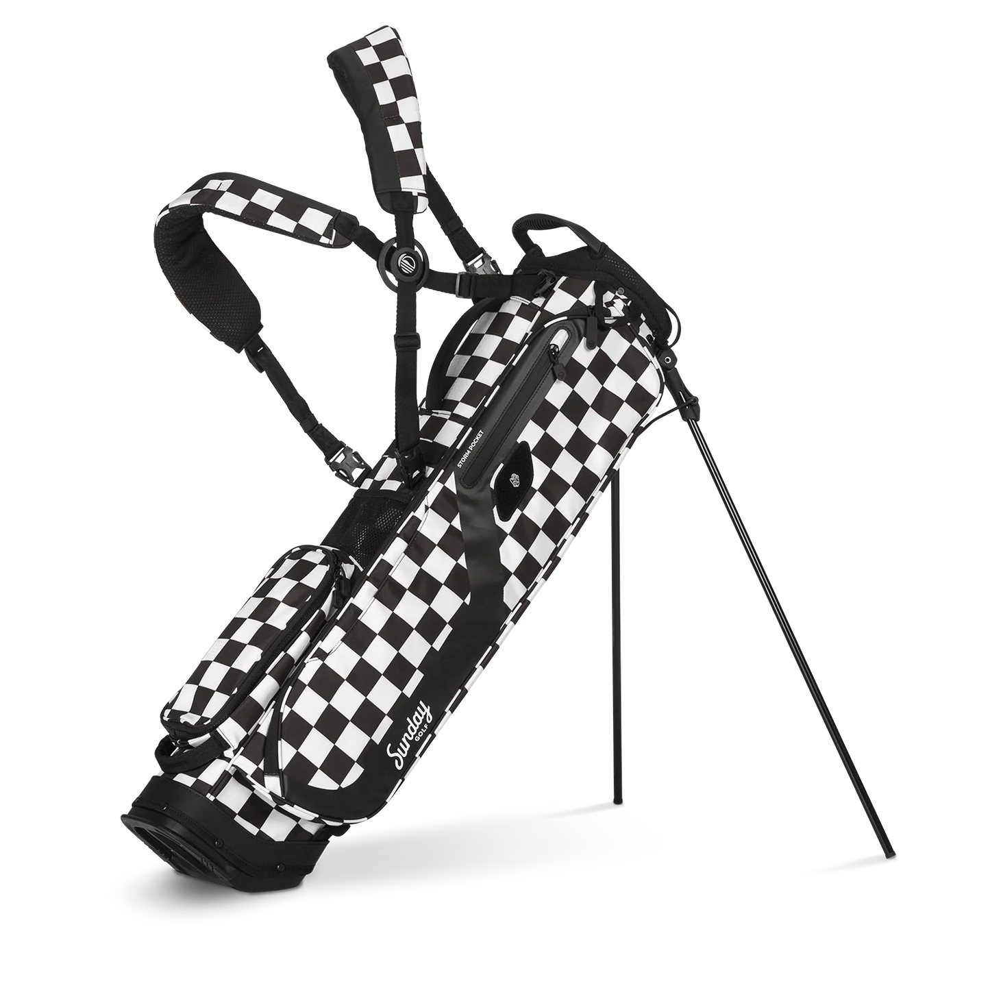 El Camino | Black/White Checker Mid Size Stand Bag