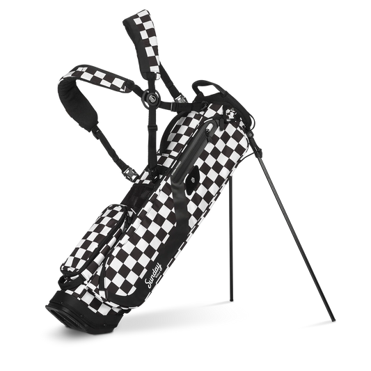 El Camino | Black/White Checker Mid Size Stand Bag