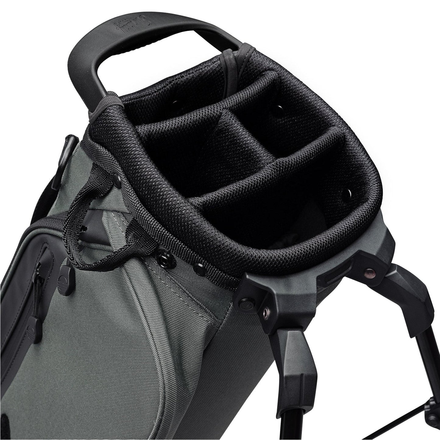 4 way club divider on Midnight Green EL Camino golf bag by Sunday Golf 