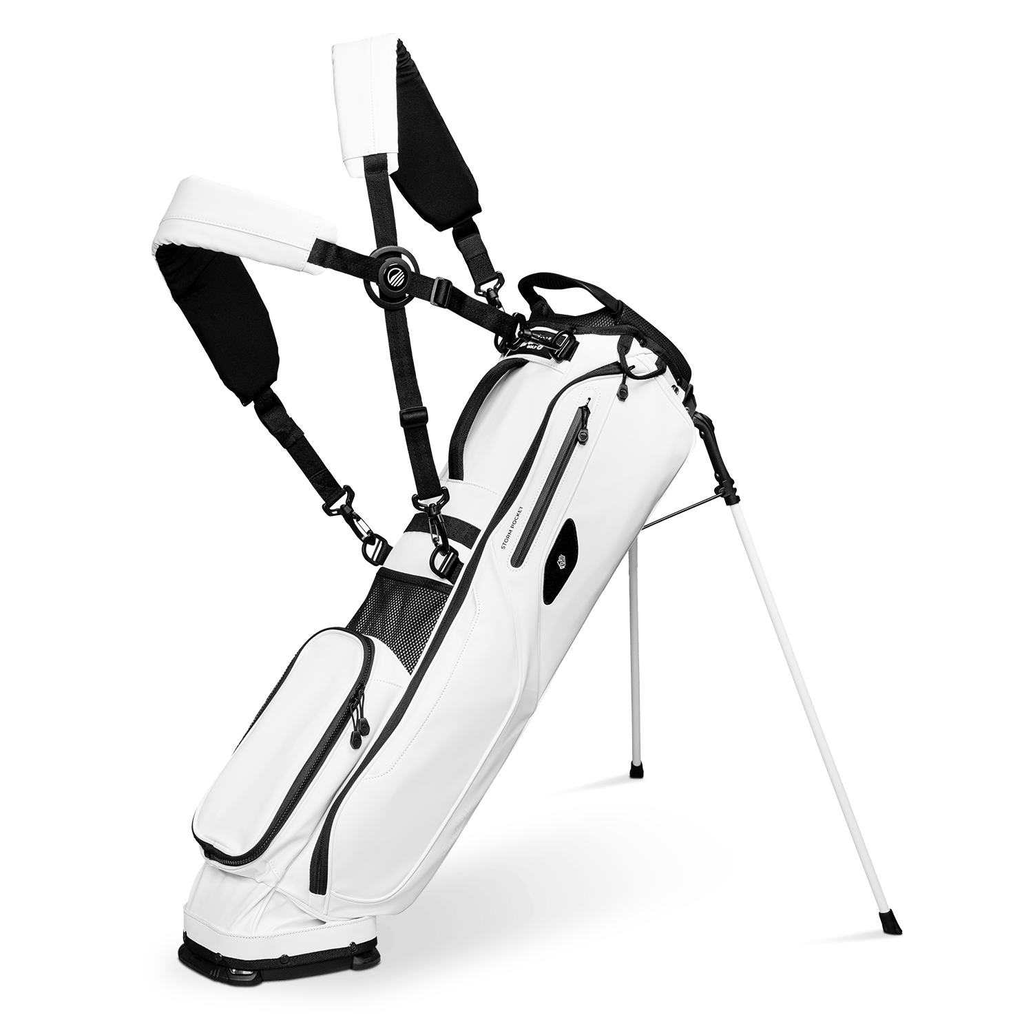 El Camino White Vegan Leather with floating double straps