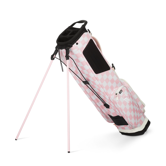 El Camino | Pink/White Checker Mid Size Stand Bag