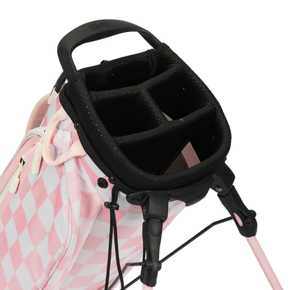 El Camino | Sac trépied mi-taille à carreaux roses et blancs