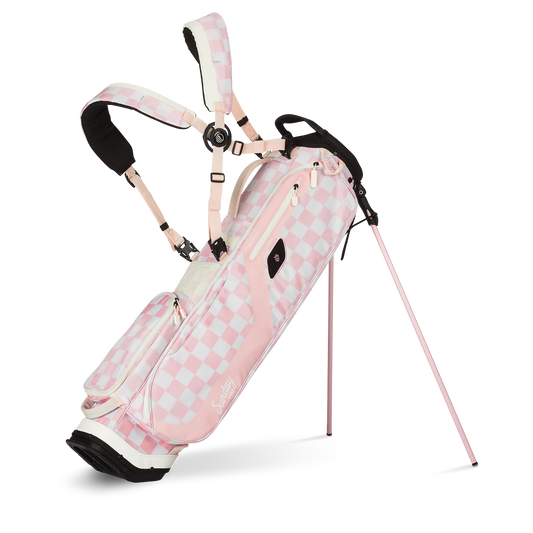 El Camino | Pink/White Checker Mid Size Stand Bag