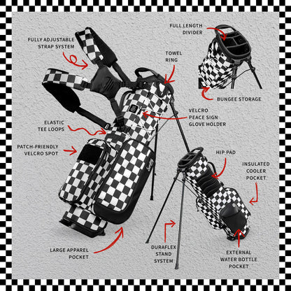 Sac de golf Recess Kids | Damier noir/blanc