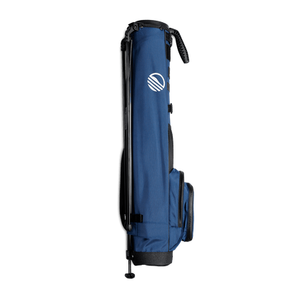 cobalt blue loma xl golf bag by sunday golf on side