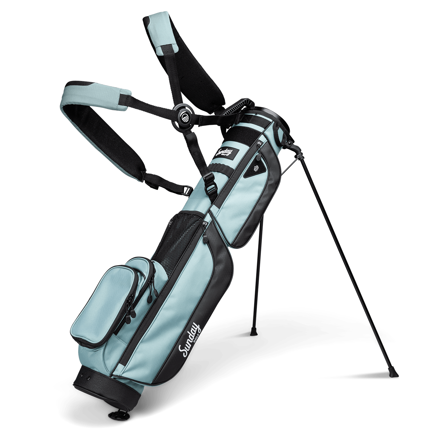 seafoam green loma xl golf bag by sunday golf with double carrying strap 