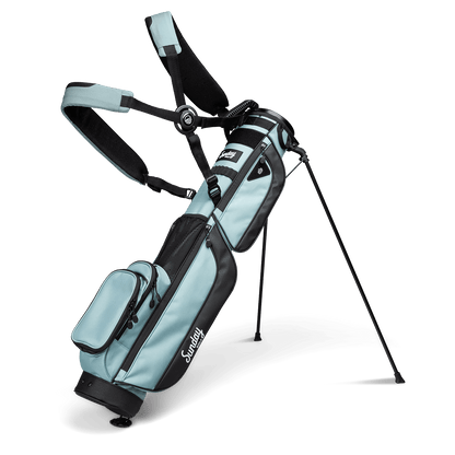 seafoam green loma xl golf bag by sunday golf with double carrying strap 