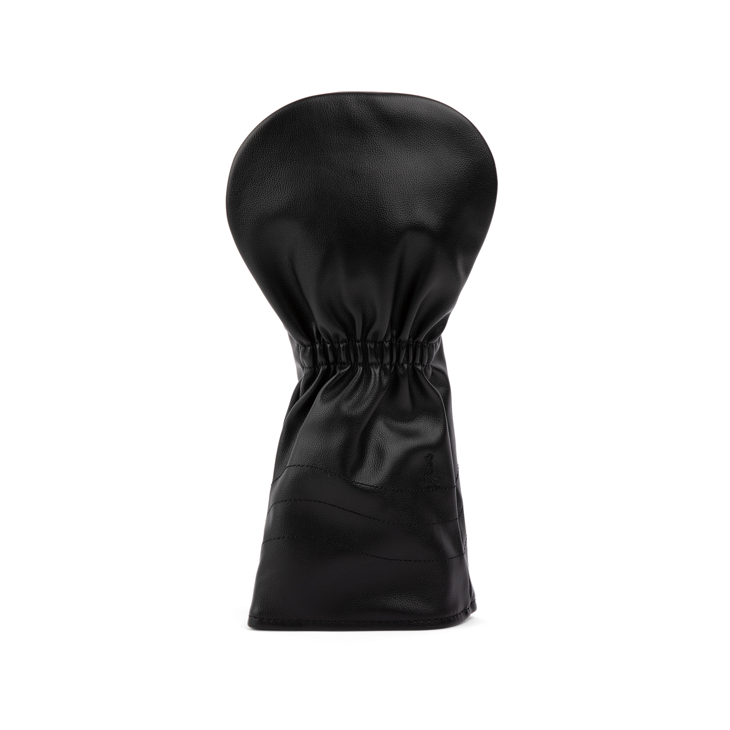Rear shot of driver golf headcover in black vegan leather