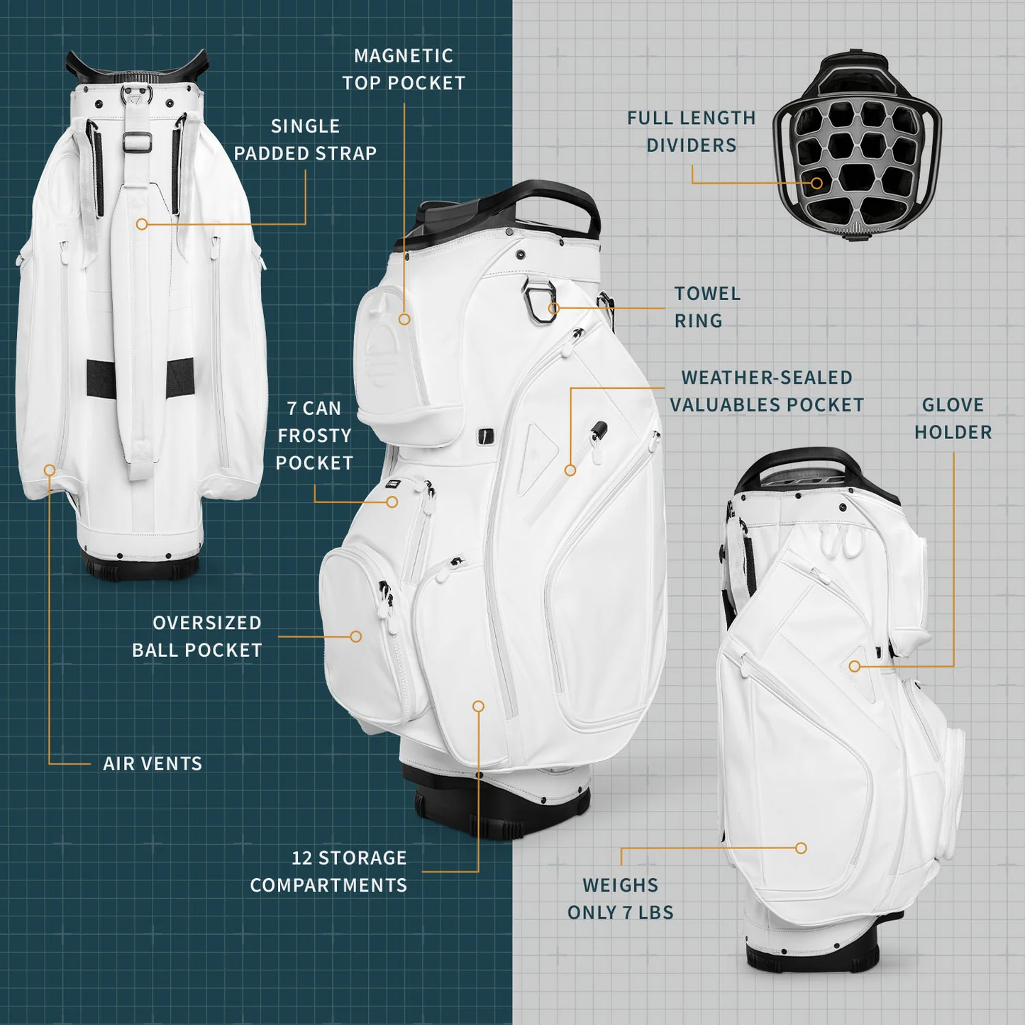 The Big Rig |  White Vegan Leather