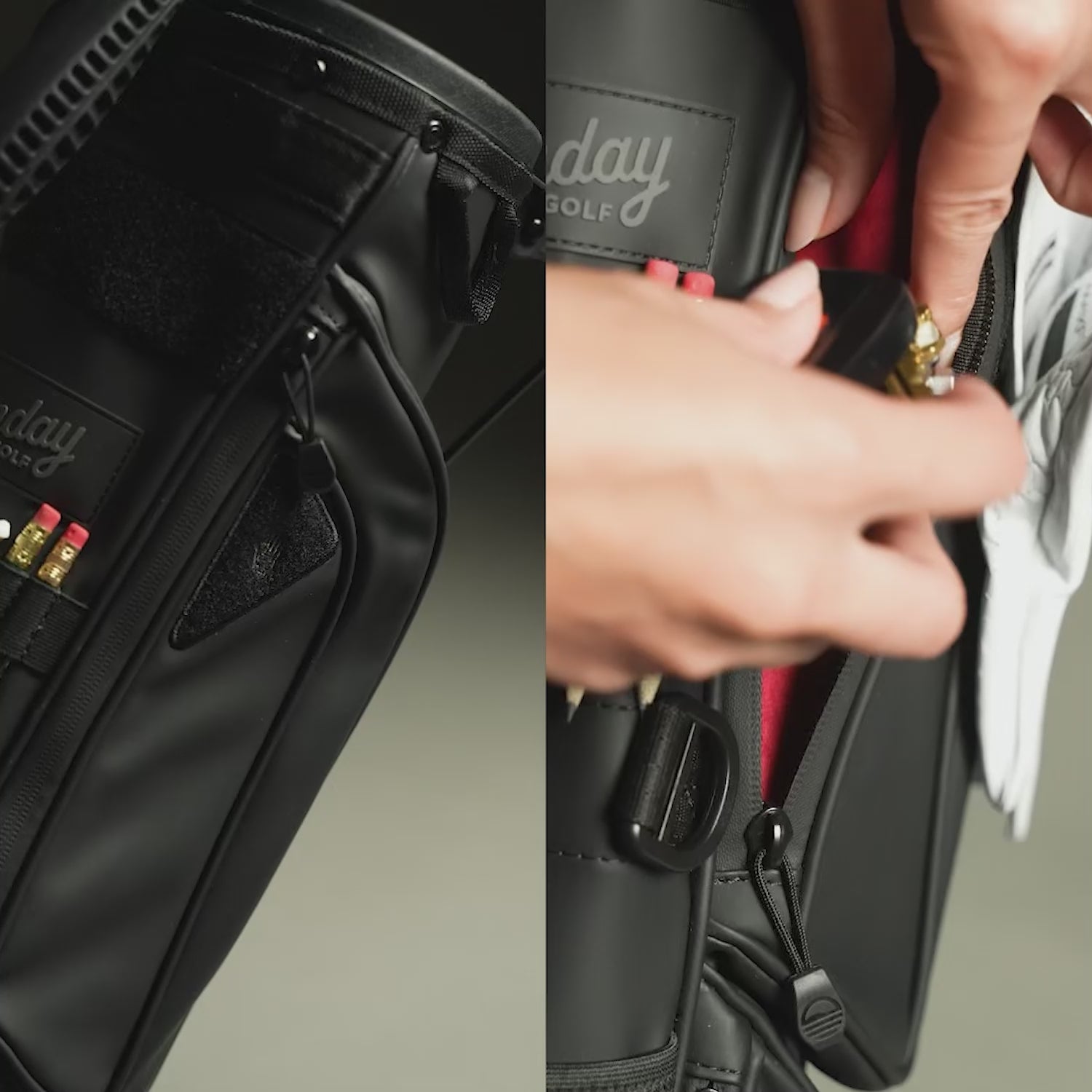 El Camino S-Class Black Vegan Leather Walking Bag – Sunday Golf Canada